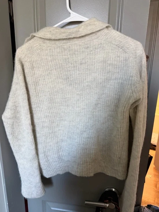 Everlane Alpaca Wool Blend Oversized Polo Sweater - Picture 2 of 3